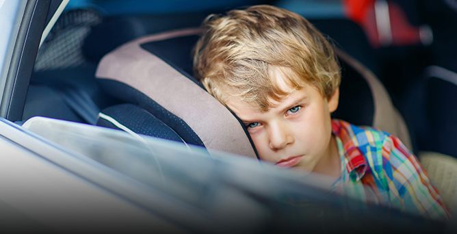 Los niños y el mareo en el coche: consejos